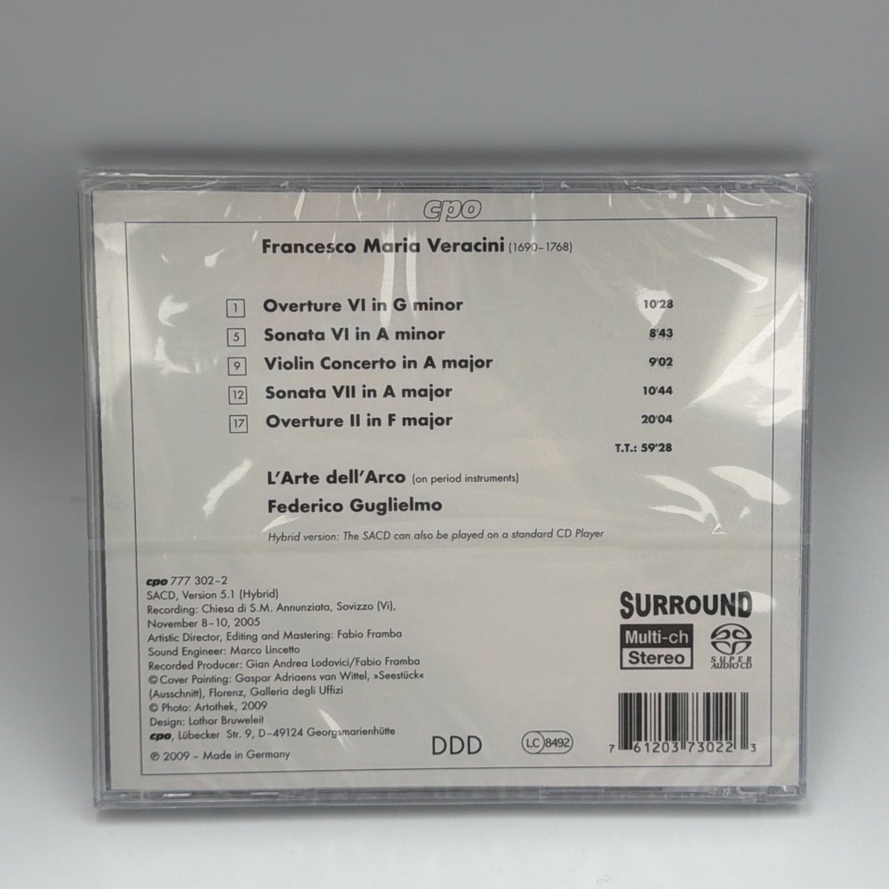 VERACINI - Overtures & Concerti Vol. 1 - Guglielmo/L'Arte DellArco SACD CD CPO - Picture 2 of 2